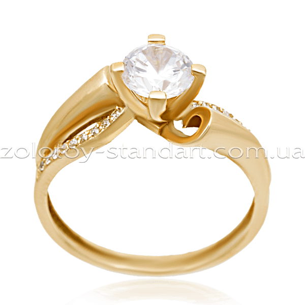Золотое кольцо с цирконием 1404 детальное изображение ювелирного изделия Золотые кольца с фианитом Золотое кольцо с цирконием 1404 детальное изображение ювелирного изделия Золотые кольца с фианитом