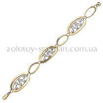обзорное фото Золотой браслет с фианитами 1,52,0351 Золотые браслеты с цирконием (фианитами) обзорное фото Золотой браслет с фианитами 1,52,0351  Золотые браслеты с цирконием (фианитами)