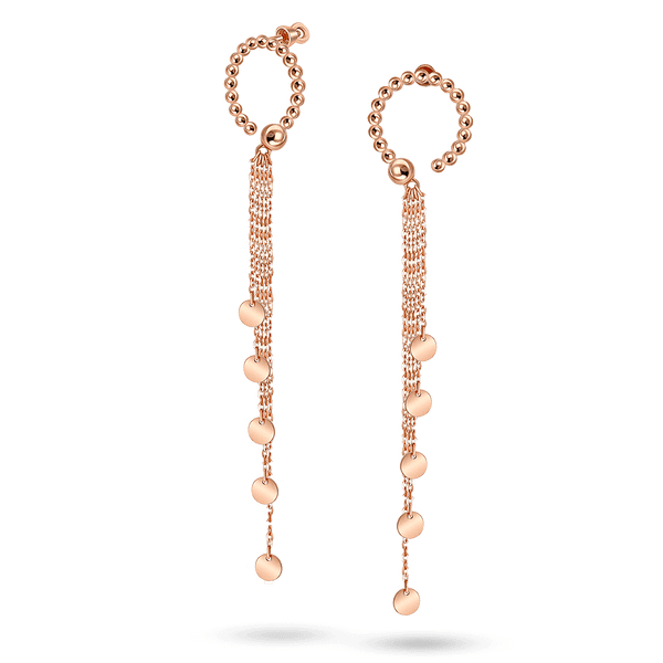 Золотые серьги-пусеты с шариками, цепочками и монетками 041422 детальное изображение ювелирного изделия Золотые серьги без вставок Золотые серьги-пусеты с шариками, цепочками и монетками 041422 детальное изображение ювелирного изделия Золотые серьги без вставок