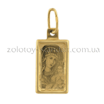 обзорное фото Золотая иконка Богородице 63196  Золотые подвески иконки