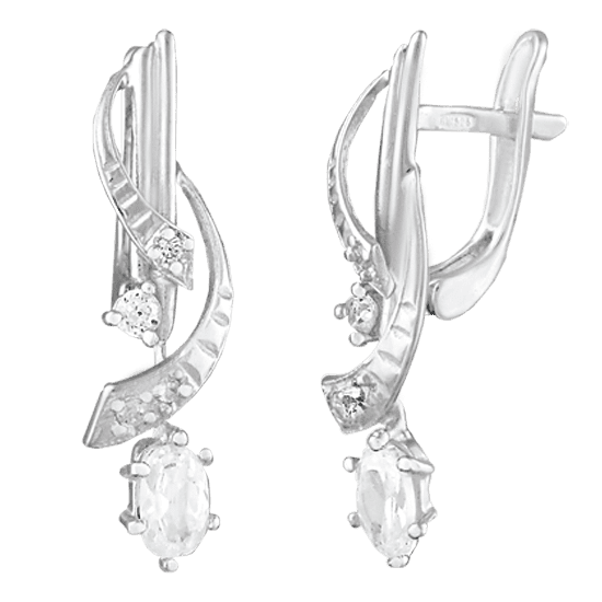 Серебряные серьги С2Ф/039 детальное изображение ювелирного изделия Серебряные серьги с камнями Серебряные серьги С2Ф/039 детальное изображение ювелирного изделия Серебряные серьги с камнями