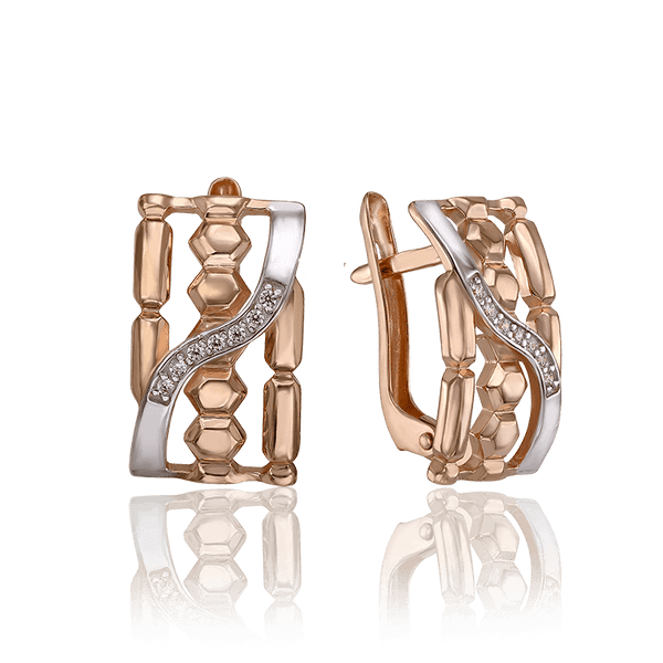 Серьги из золота 585 с английским замком 033654 детальное изображение ювелирного изделия Золотые серьги Серьги из золота 585 с английским замком 033654 детальное изображение ювелирного изделия Золотые серьги