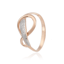 оглядове фото Золота каблучка з червоного і білого золота 028540