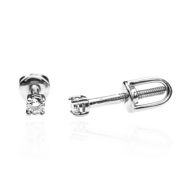 Золотые серьги гвоздики с бриллиантом 031884 детальное изображение ювелирного изделия Золотые серьги с бриллиантами Золотые серьги гвоздики с бриллиантом 031884 детальное изображение ювелирного изделия Золотые серьги с бриллиантами