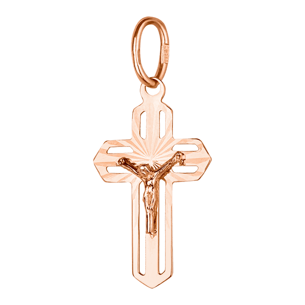 Золотой крестик с распятием и алмазной гравировкой 030357 детальное изображение ювелирного изделия Золотые крестики православные Золотой крестик с распятием и алмазной гравировкой 030357 детальное изображение ювелирного изделия Золотые крестики православные
