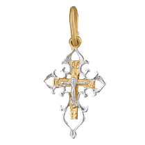 обзорное фото Серебряный крестик П32/029  Серебряные подвески крестики