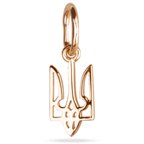 обзорное фото Золотой подвес Тризуб - Герб Украины 037505  Золотые подвески без камней