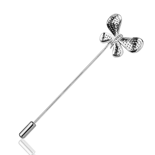 Серебряная брошь с фианитами Бабочка Серебряная брошь с фианитами Бабочка