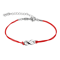 обзорное фото Браслет Бесконечность красная нить с дополнительной цепочкой 039471 Браслеты красная нить обзорное фото Браслет Бесконечность красная нить с дополнительной цепочкой 039471  Браслеты красная нить