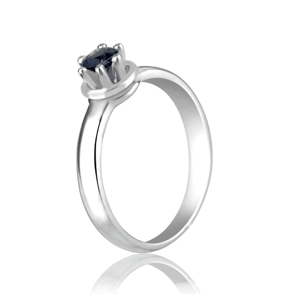 Золота каблучка з білого золота з сапфіром 025360 детальне зображення ювелірного виробу Золота каблучка з білого золота з сапфіром 025360 детальне зображення ювелірного виробу