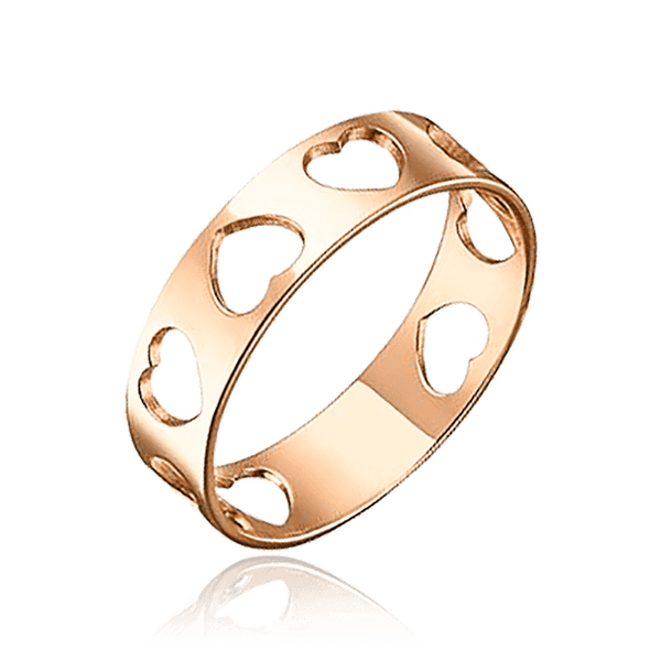 Золотое кольцо с перфорацией Сердца 033253 детальное изображение ювелирного изделия Золотые кольца Золотое кольцо с перфорацией Сердца 033253 детальное изображение ювелирного изделия Золотые кольца