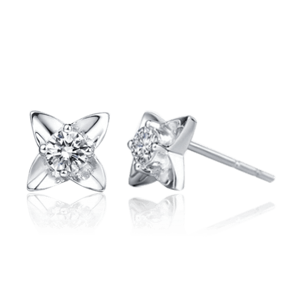 Золотые серьги гвоздики Снежинка с бриллиантами 029782 детальное изображение ювелирного изделия Золотые серьги Золотые серьги гвоздики Снежинка с бриллиантами 029782 детальное изображение ювелирного изделия Золотые серьги