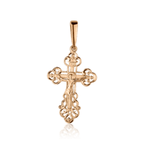 обзорное фото Золотой крестик с вензелями 1,4,0606  Золотые крестики