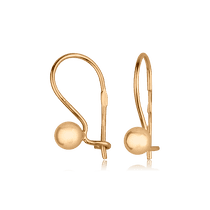 обзорное фото Детские золотые серьги Шарики на французском замке без вставок 9206409 Серьги без камней обзорное фото Детские золотые серьги Шарики на французском замке без вставок 9206409  Серьги без камней