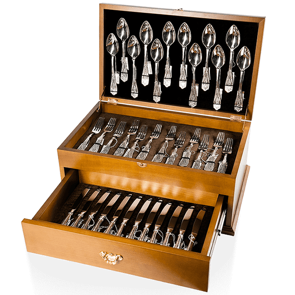 Набор серебряных приборов на 12 персон (36 предметов)  035720 детальное изображение ювелирного изделия Наборы столового серебра Набор серебряных приборов на 12 персон (36 предметов)  035720 детальное изображение ювелирного изделия Наборы столового серебра