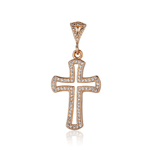 Золотой крестик с цирконием 1,4,0680 детальное изображение ювелирного изделия Декоративные золотые крестики Золотой крестик с цирконием 1,4,0680 детальное изображение ювелирного изделия Декоративные золотые крестики