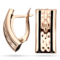 обзорное фото Золотые серьги с каучуком на английском замке 930008 Золотые серьги с каучуком обзорное фото Золотые серьги с каучуком на английском замке 930008  Золотые серьги с каучуком