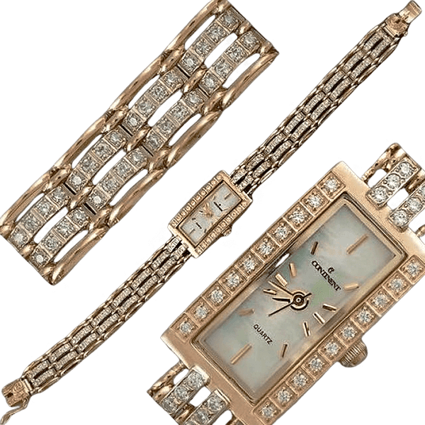 Золотые часы женские с цирконием 036160 детальное изображение ювелирного изделия Женские золотые часы Золотые часы женские с цирконием 036160 детальное изображение ювелирного изделия Женские золотые часы