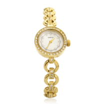 обзорное фото Часы женские наручные золотые с цирконием 036338  Женские золотые часы