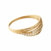 обзорное фото Золотое кольцо с цирконием 1,71,0336  Золотые кольца с фианитом