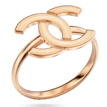 обзорное фото Женское кольцо с логотипом без вставок в красном золоте 585 пробы 039835  Золотые кольца без вставок