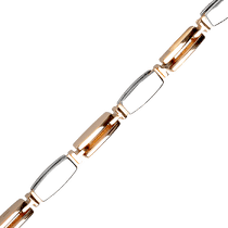 обзорное фото Золотой литой браслет ручной работы в комбинированном золоте 032050 Золотые браслеты без камней обзорное фото Золотой литой браслет ручной работы в комбинированном золоте 032050  Золотые браслеты без камней