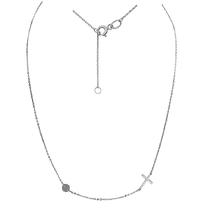 обзорное фото Серебряное колье с крестиком и монеткой 032281 Серебряные колье обзорное фото Серебряное колье с крестиком и монеткой 032281  Серебряные колье