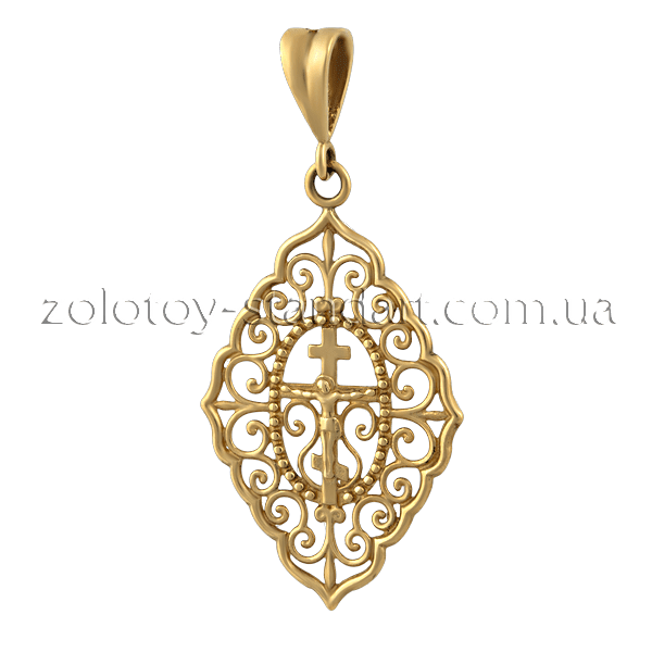 Золотой подвес 1,4,0471 детальное изображение ювелирного изделия Золотые крестики Золотой подвес 1,4,0471 детальное изображение ювелирного изделия Золотые крестики