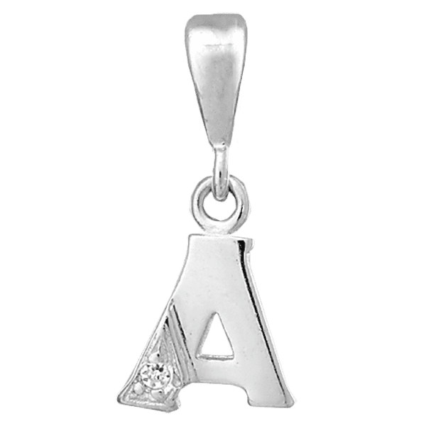 Серебряный подвес буква А П2Ф/056 детальное изображение ювелирного изделия Серебряные подвески буквы