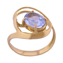 обзорное фото Золотое кольцо с топазом 358901Н Золотые кольца с топазом обзорное фото Золотое кольцо с топазом 358901Н  Золотые кольца с топазом