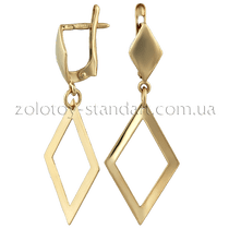 обзорное фото Золотые серьги 400077 Золотые серьги с английским замком обзорное фото Золотые серьги 400077  Золотые серьги с английским замком