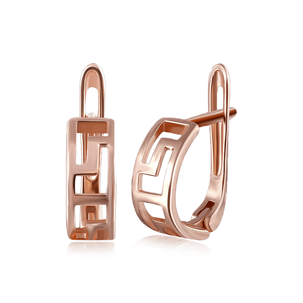 Позолочені сережки на англійському замку 026225 детальне зображення ювелірного виробу Позолочені сережки на англійському замку 026225 детальне зображення ювелірного виробу