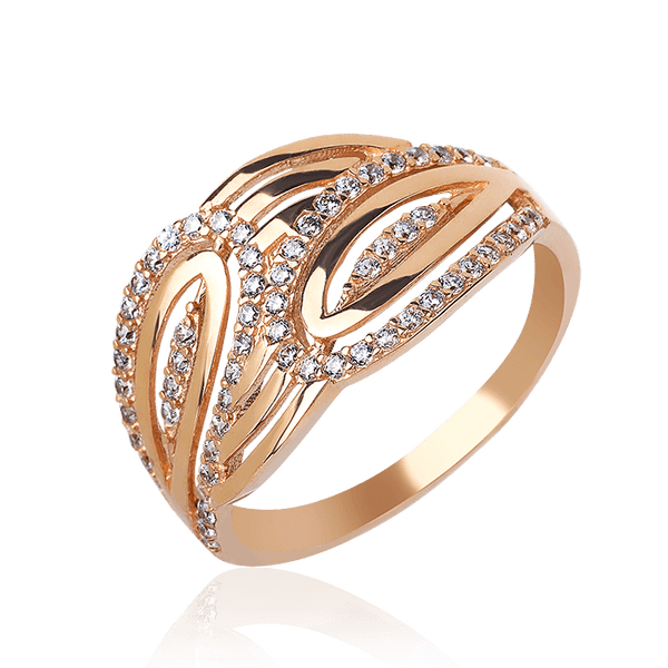 Золотое кольцо с фианитами 031489 детальное изображение ювелирного изделия Золотые кольца с фианитом Золотое кольцо с фианитами 031489 детальное изображение ювелирного изделия Золотые кольца с фианитом