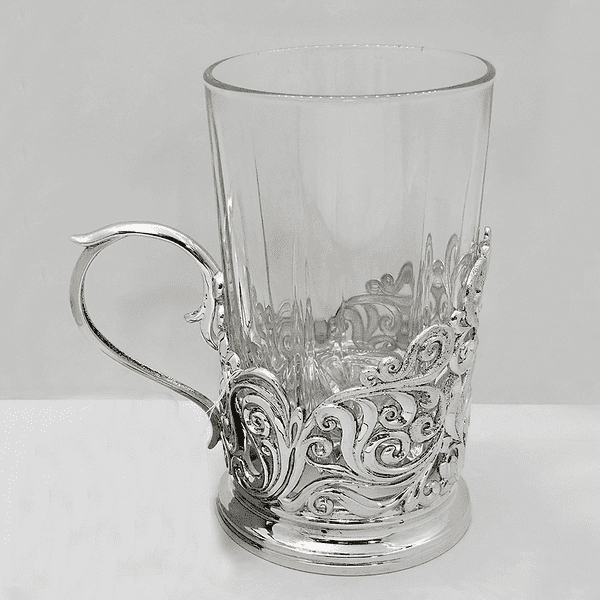 Срібний підсклянник з узором 035565 детальне зображення ювелірного виробу Срібний підсклянник з узором 035565 детальне зображення ювелірного виробу