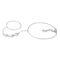 обзорное фото Серебряный слейв браслет с сердечками 034913 Серебряные браслеты обзорное фото Серебряный слейв браслет с сердечками 034913  Серебряные браслеты