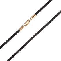 обзорное фото Ювелирный шнурок с вставками из золота 035360 Золотые цепочки обзорное фото Ювелирный шнурок с вставками из золота 035360  Золотые цепочки