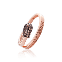 обзорное фото Золотое кольцо Спичка с фианитами 032837  Золотые кольца с фианитом