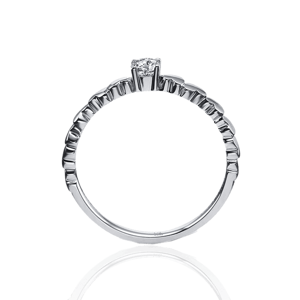 Золота каблучка для заручин з діамантом 030887 детальне зображення ювелірного виробу Золота каблучка для заручин з діамантом 030887 детальне зображення ювелірного виробу