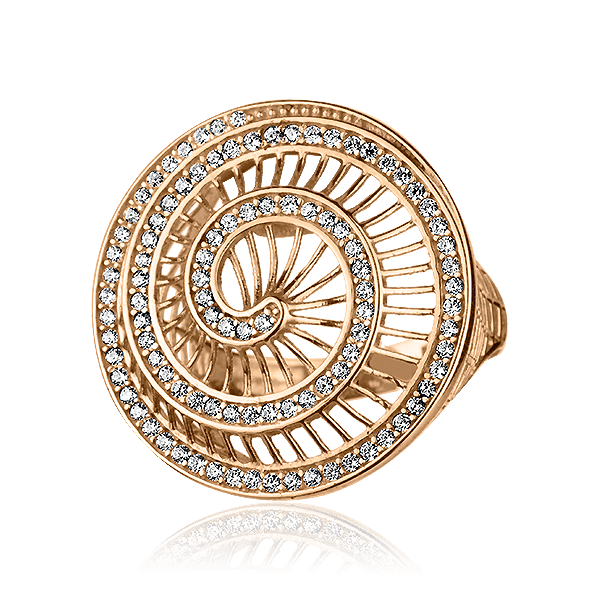 Золотое кольцо с фианитами 028055 детальное изображение ювелирного изделия Золотые кольца с фианитом Золотое кольцо с фианитами 028055 детальное изображение ювелирного изделия Золотые кольца с фианитом