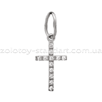 обзорное фото Крест с фианитом 3310/1  Декоративные золотые крестики