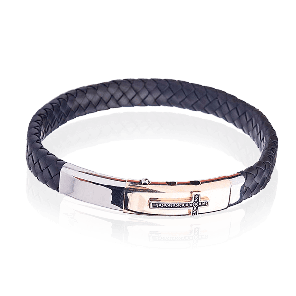 Золотой каучуковый браслет 025213 детальное изображение ювелирного изделия Золотые браслеты с каучуком Золотой каучуковый браслет 025213 детальное изображение ювелирного изделия Золотые браслеты с каучуком