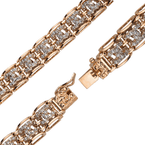 обзорное фото Золотой браслет ролекс с фианитами 028238 Золотые браслеты с цирконием (фианитами) обзорное фото Золотой браслет ролекс с фианитами 028238  Золотые браслеты с цирконием (фианитами)