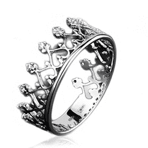 обзорное фото Кольцо Корона из белого золота с бриллиантами 1125/1  Золотые кольца Короны
