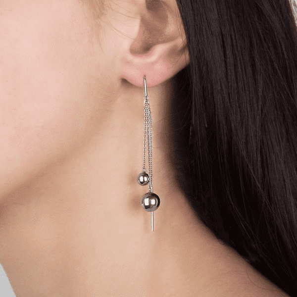 Серебряные серьги с без вставок  Серебряные серьги с без вставок