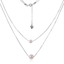 обзорное фото Серебряное колье с жемчугом 024914 Серебряные колье обзорное фото Серебряное колье с жемчугом 024914  Серебряные колье