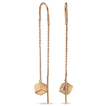 обзорное фото Золотые серьги протяжки Кубики 029906 Золотые серьги протяжки обзорное фото Золотые серьги протяжки Кубики 029906  Золотые серьги протяжки