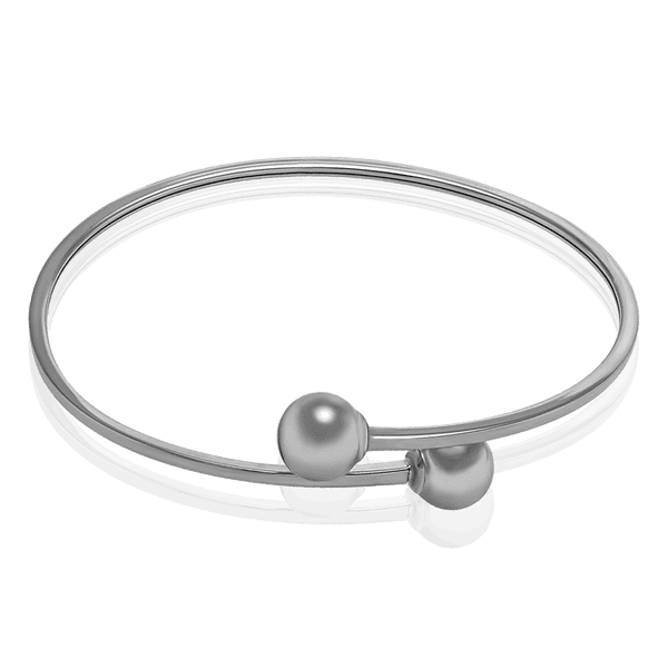 Серебряный жесткий браслет без вставок в стиле Диор  034295 детальное изображение ювелирного изделия Серебряные браслеты Серебряный жесткий браслет без вставок в стиле Диор  034295 детальное изображение ювелирного изделия Серебряные браслеты