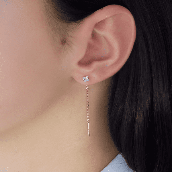 Золоті сережки з цирконієм 80068 детальне зображення ювелірного виробу Золоті сережки з цирконієм 80068 детальне зображення ювелірного виробу