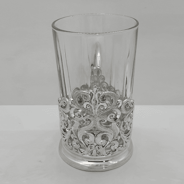 Срібний підсклянник з узором 035565 детальне зображення ювелірного виробу Срібний підсклянник з узором 035565 детальне зображення ювелірного виробу