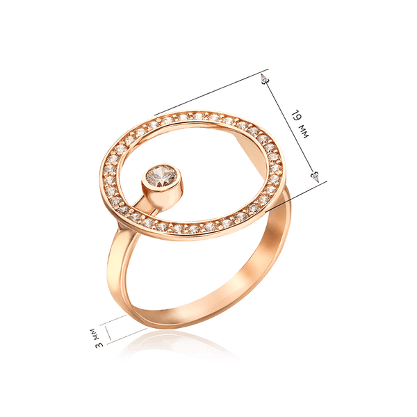 кольцо золотое круг с фианитами кольцо золотое круг с фианитами